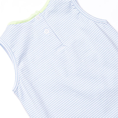 Springtime Sowing Applique Diaper Set, Blue