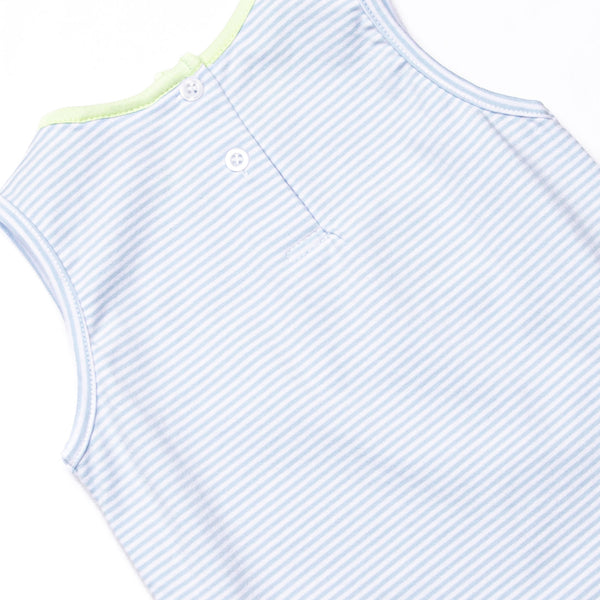 Springtime Sowing Applique Diaper Set, Blue