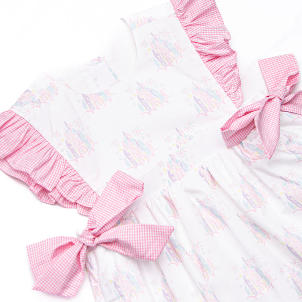 Enchanted Kingdom Side Tie Dress, Pink