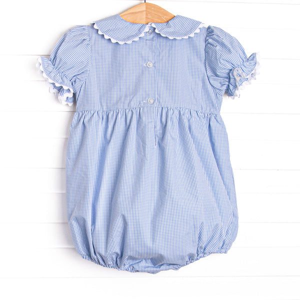 Wandering to See the Wizard Smocked Girl Bubble, Blue