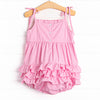 Strawberry Blooms Smocked Ruffle Bubble, Pink