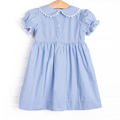 Wandering to See the Wizard Smocked Dress, Blue