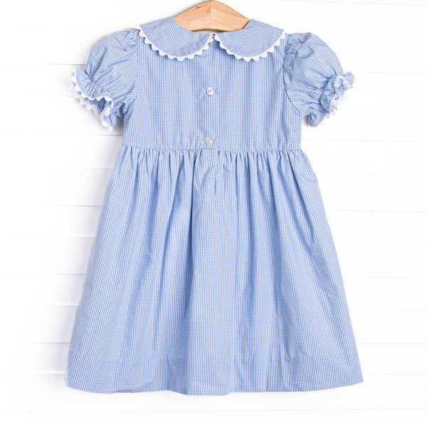 Wandering to See the Wizard Smocked Dress, Blue
