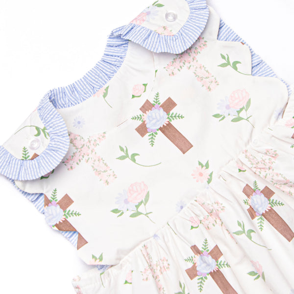 Up From the Grave Garden Short Set, Blue