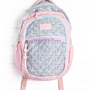 Bellflower Beauty Oxford Quilted Backpack, Blue