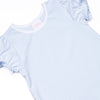 Poppy Ruffle Short Set, Blue Stripe