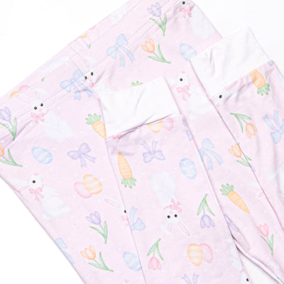 Hoppy Spring Bamboo Pajama Set, Pink