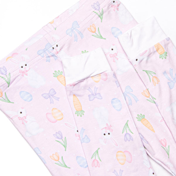 Hoppy Spring Bamboo Pajama Set, Pink