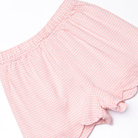 Strawberry Blooms Side Tie Short Set, Red