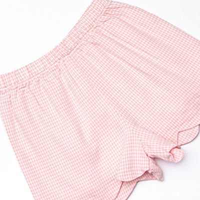 Strawberry Blooms Side Tie Short Set, Red