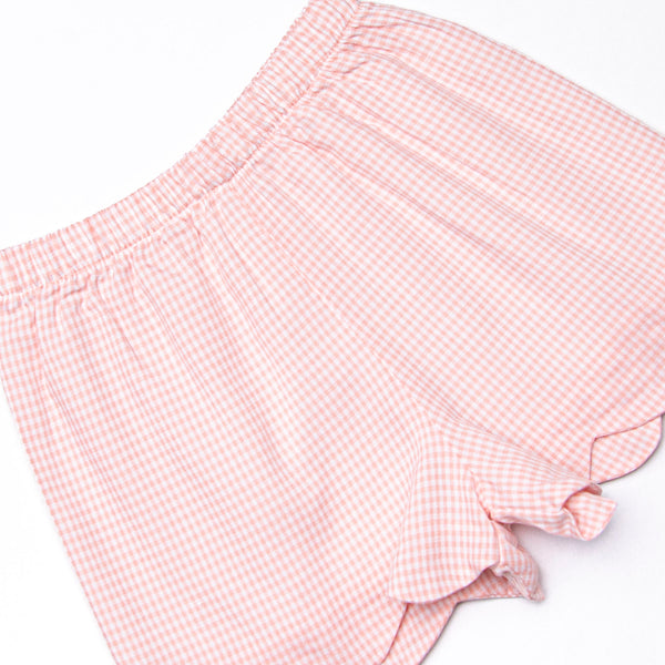 Strawberry Blooms Side Tie Short Set, Red