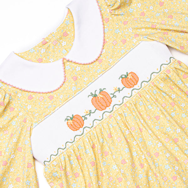 Sunny Day Patch Smocked Bubble, Yellow
