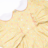 Sunny Day Patch Smocked Bubble, Yellow