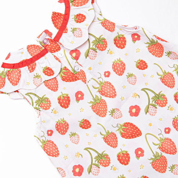 Strawberry Blooms Dress, Red