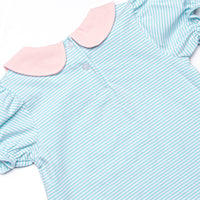 Haulin' Hare Applique Bubble, Mint Stripe