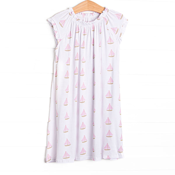 Sea Breeze and Sails Bamboo Night Gown, Pink