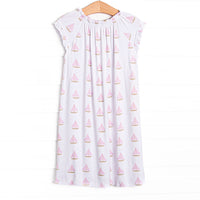 Sea Breeze and Sails Bamboo Night Gown, Pink