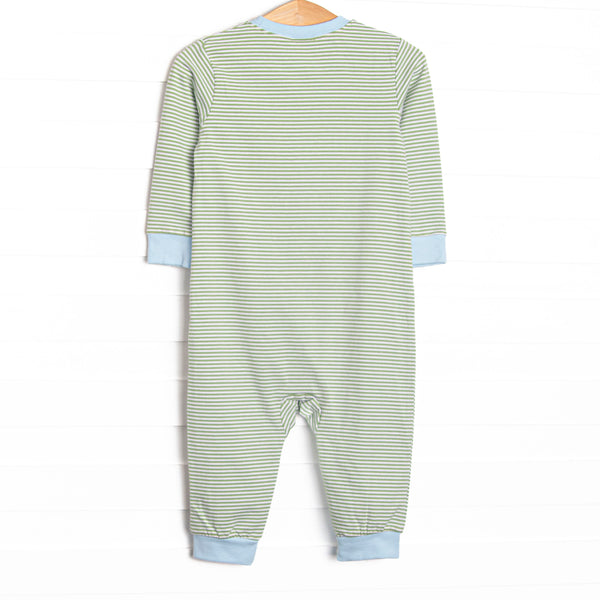 Monkey Business Applique Romper, Green