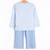 Evan Pant Set, Medium Blue Stripe