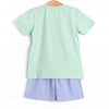 Rainbow Trout Smocked Short Set, Green