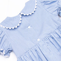 Wandering to See the Wizard Smocked Girl Bubble, Blue