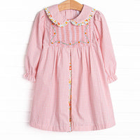 Pumpkin Patch Petals Smocked Dress, Pink