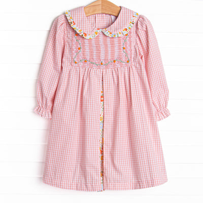 Pumpkin Patch Petals Smocked Dress, Pink
