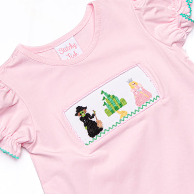 Emerald Enchantment Smocked Ruffle Short Set, Pink