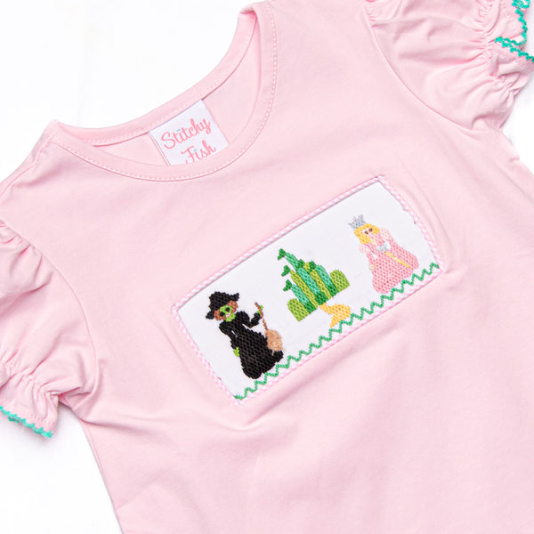 Emerald Enchantment Smocked Ruffle Short Set, Pink