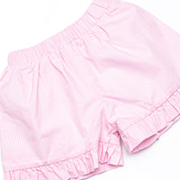 Emerald Enchantment Smocked Ruffle Short Set, Pink