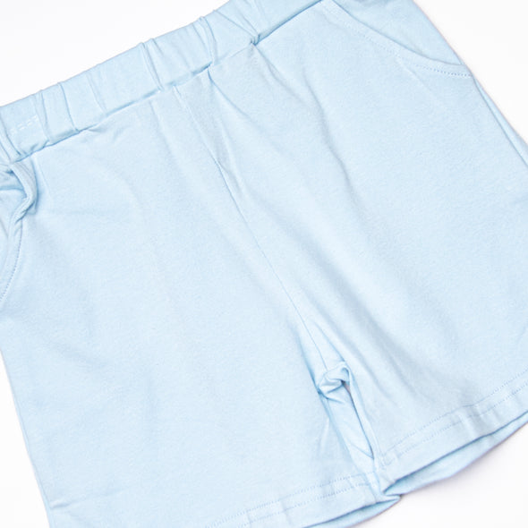 Fintastic Friend Applique Short Set, Blue