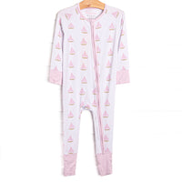 Sea Breeze and Sails Bamboo Zippy Pajama, Pink