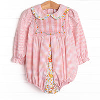 Pumpkin Patch Petals Smocked Bubble, Pink