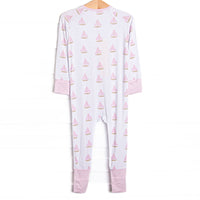 Sea Breeze and Sails Bamboo Zippy Pajama, Pink