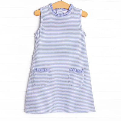 Grace Pocket Dress, Periwinkle Stripe