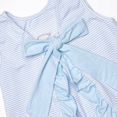 Fintastic Friend Applique Ruffle Short Set, Blue