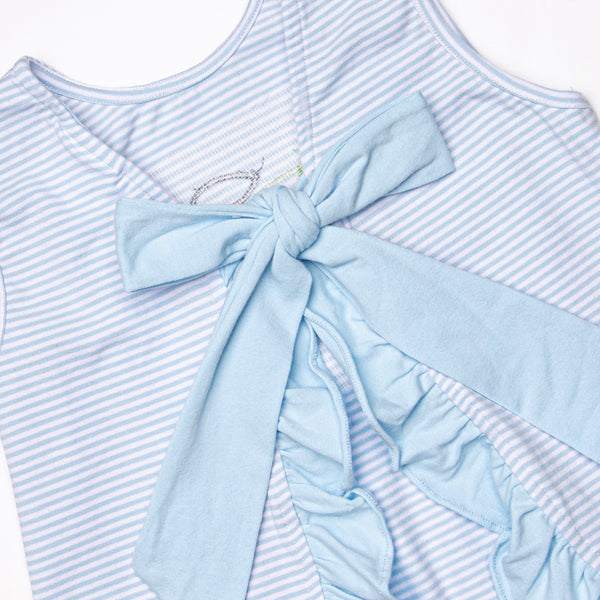 Fintastic Friend Applique Ruffle Short Set, Blue