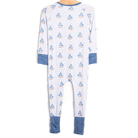 Sea Breeze and Sails Bamboo Zippy Pajama, Blue