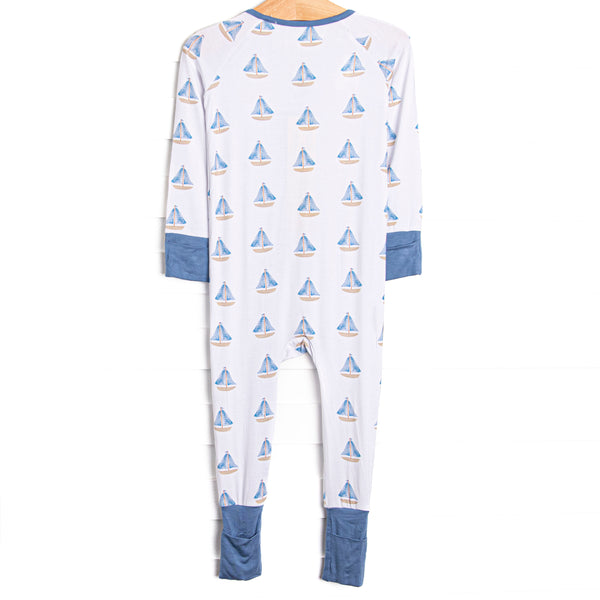 Sea Breeze and Sails Bamboo Zippy Pajama, Blue