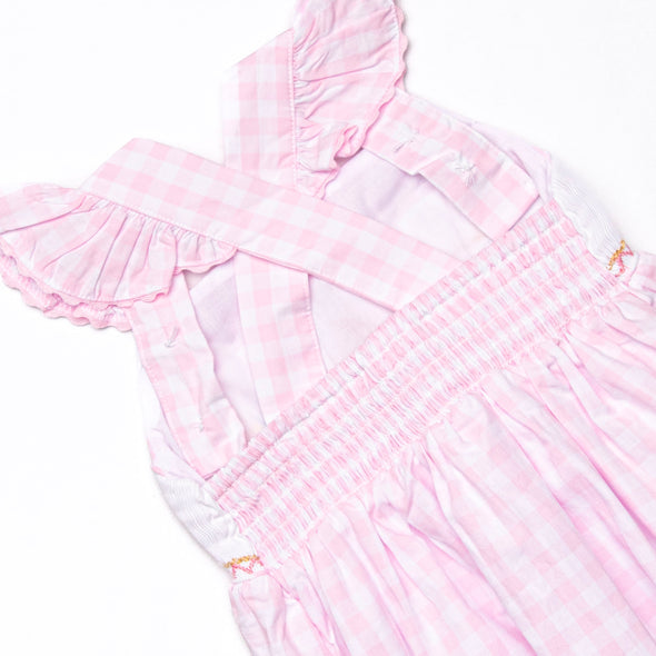 Beach Day Smocked Bubble, Pink
