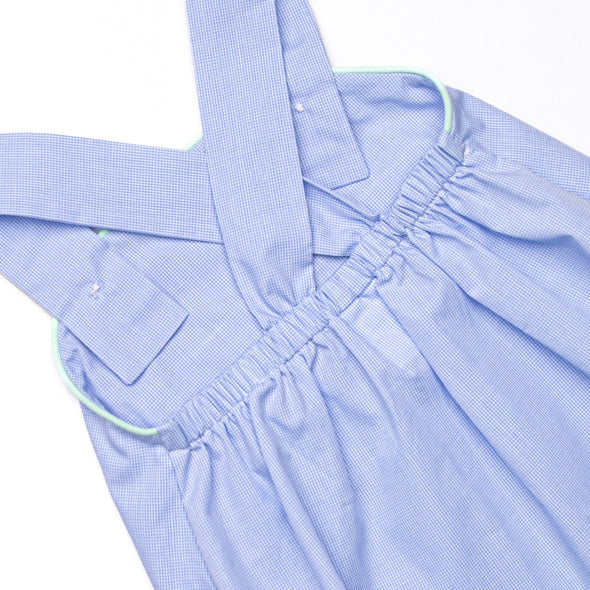 Rainbow Trout Smocked Sunsuit, Blue