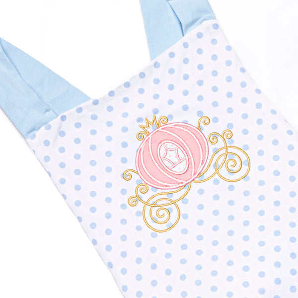 Royal Coach Applique Dress, Blue