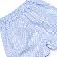 Wandering to See the Wizard Smocked Short Set, Blue