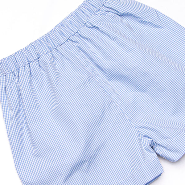 Wandering to See the Wizard Smocked Short Set, Blue