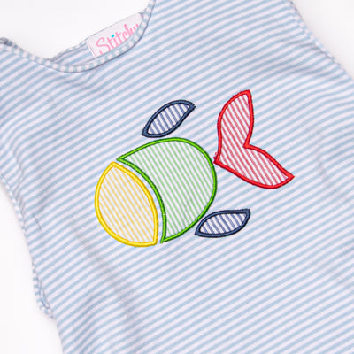 Fintastic Friend Applique Bubble, Blue