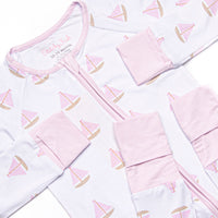 Sea Breeze and Sails Bamboo Zippy Pajama, Pink