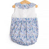 Apple Blossoms Applique Bubble, Blue