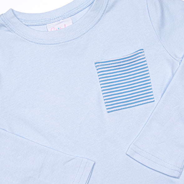 Evan Pant Set, Medium Blue Stripe