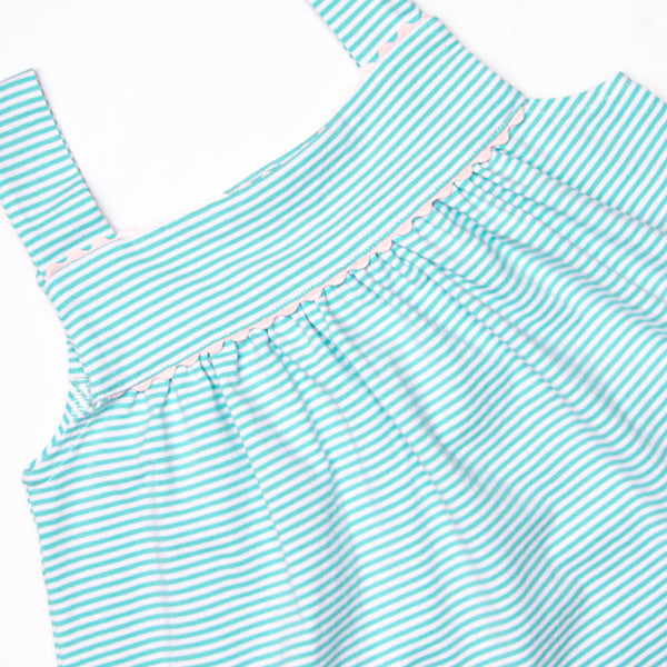 Mint in May Ruffle Short Set, Green