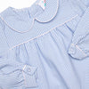 Pinstripe Prep Long Romper, Blue